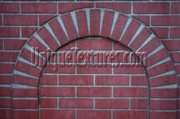window curves pattern architectural brick red