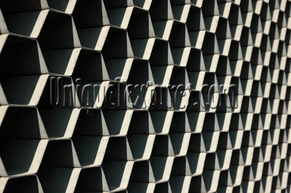 hexagon pattern shadow architectural metal black gray     