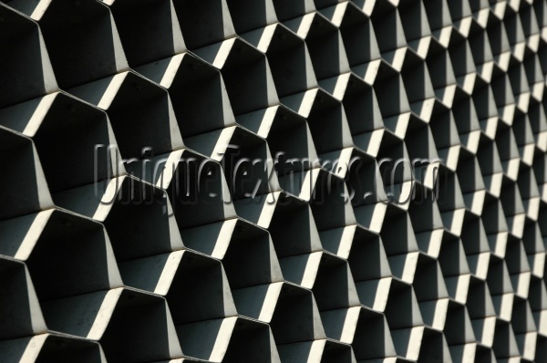 hexagon pattern architectural metal black gray     