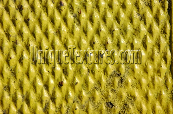 manhole diamonds pattern shadow industrial architectural metal paint vibrant yellow   