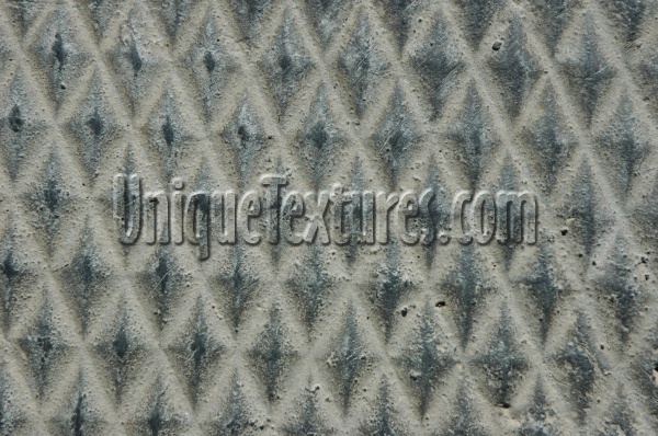 manhole diamonds pattern weathered bleached industrial metal gray  