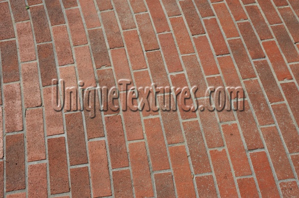 rectangular oblique architectural brick floor red