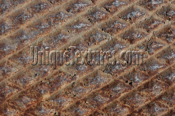 manhole diamonds grooved rusty industrial metal dark brown  