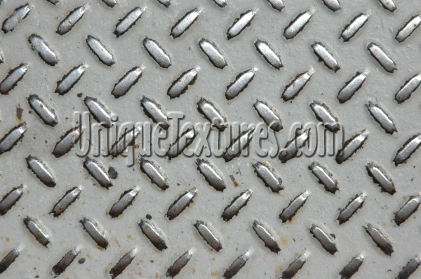 manhole diamonds pattern shiny industrial metal paint metallic white  