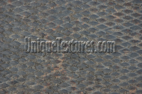manhole diamonds pattern dirty rusty industrial metal gray  