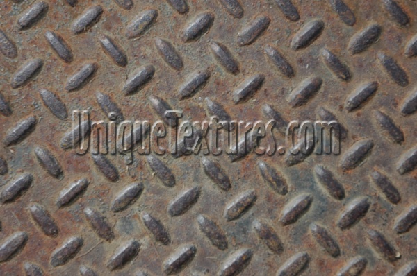 manhole diamonds pattern industrial metal dark brown  