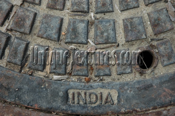 manhole pattern textual industrial metal gray     