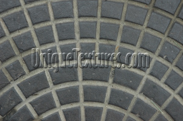 manhole pattern grooved industrial metal gray  