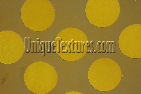 round industrial metal yellow sign  