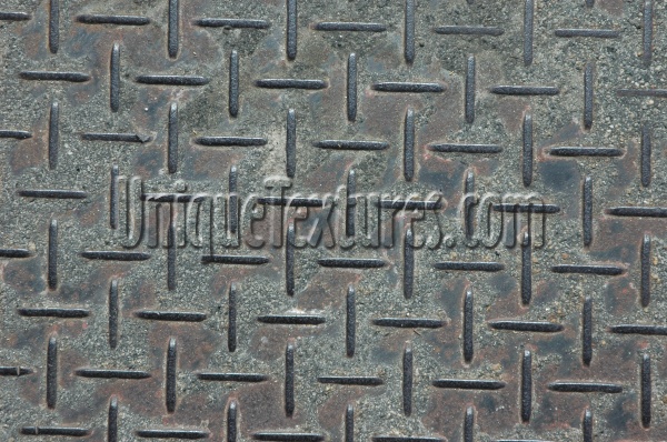 manhole pattern industrial metal gray