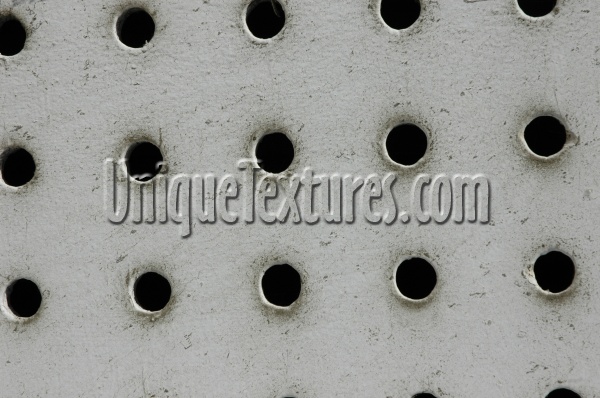 vent/drain spots industrial metal paint white