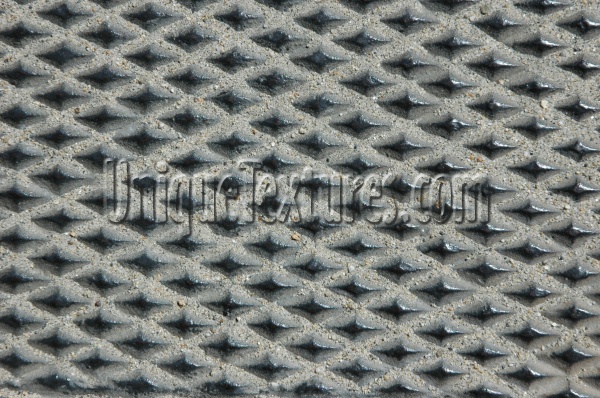 manhole diamonds pattern industrial metal gray  