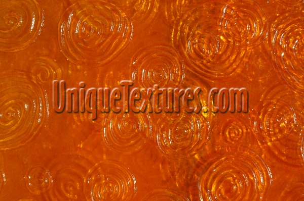 round retro architectural plastic orange/peach