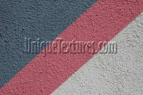 wall angled retro architectural stucco/plaster vibrant multicolored