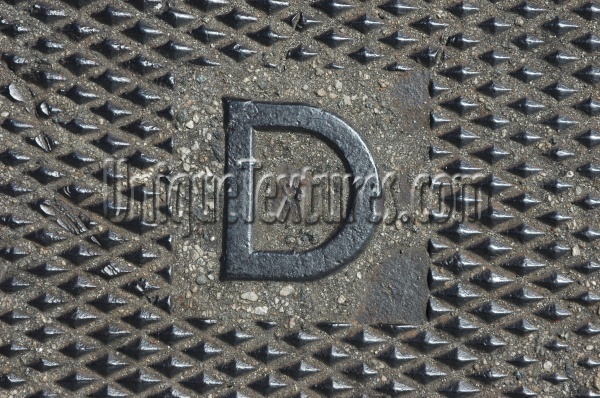 manhole diamonds pattern textual industrial metal gray      