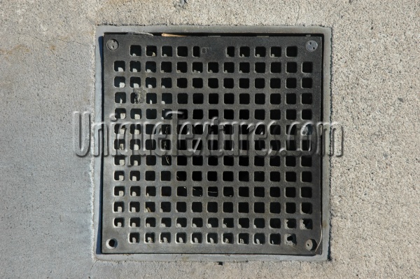 vent/drain square industrial metal gray  