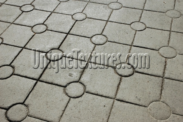 angled oblique pattern round industrial concrete gray floor