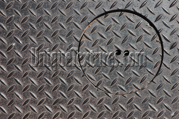 door manhole diamonds pattern industrial metal gray