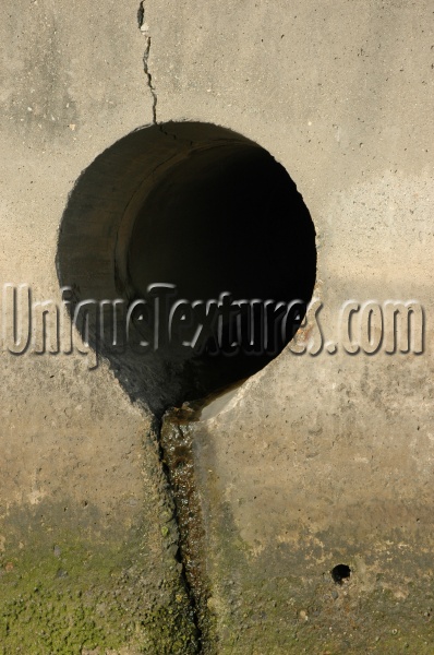 vent/drain round industrial concrete gray