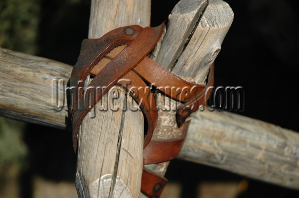 fence cracked/chipped       weathered architectural leather rope wood dark brown