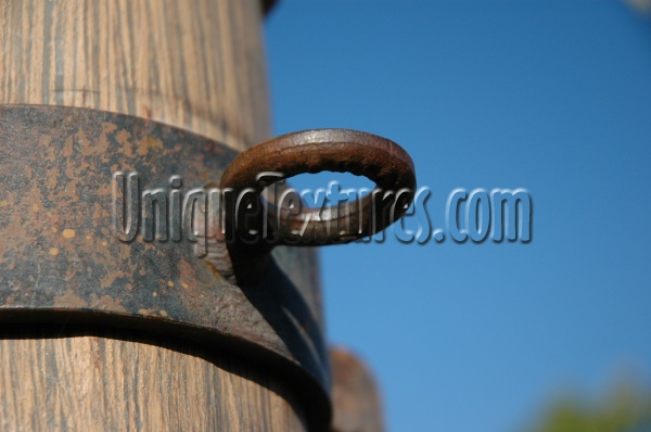 fixture oval round rusty industrial metal  dark brown