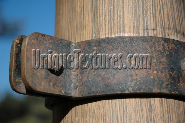 fixture fastener hexagon curves rusty metal black   