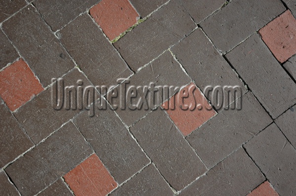 floor angled architectural brick black red