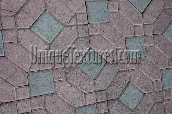 floor pattern cracked/chipped architectural brick multicolored pink