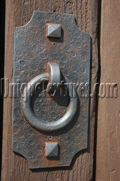 metallic metal wood architectural weathered round handle   