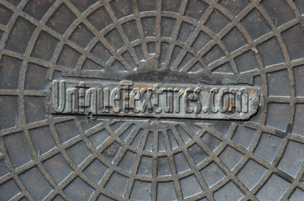 manhole sign pattern textual mech/elec metal gray  