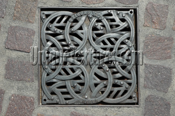 vent/drain curves art/design metal metallic gray  