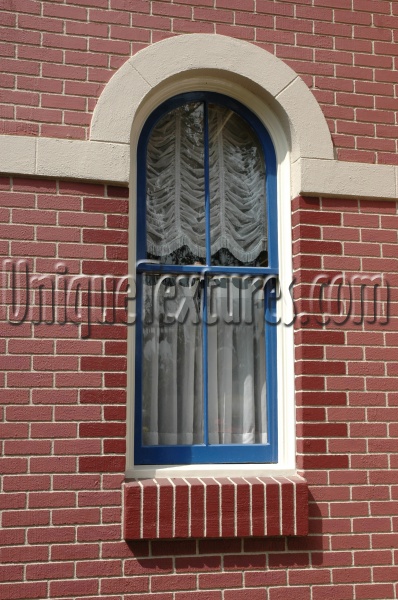 window rectangular architectural brick glass multicolored