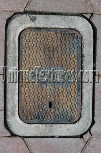 door vent/drain manhole diamonds textual industrial metal   dark brown black