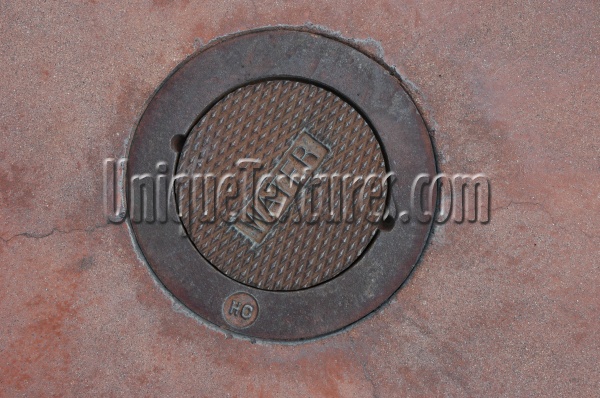 door manhole diamonds round textual industrial metal    concrete dark brown red