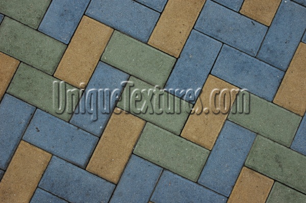 floor angled rectangular architectural brick multicolored