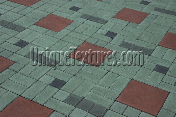 floor rectangular oblique pattern architectural brick multicolored
