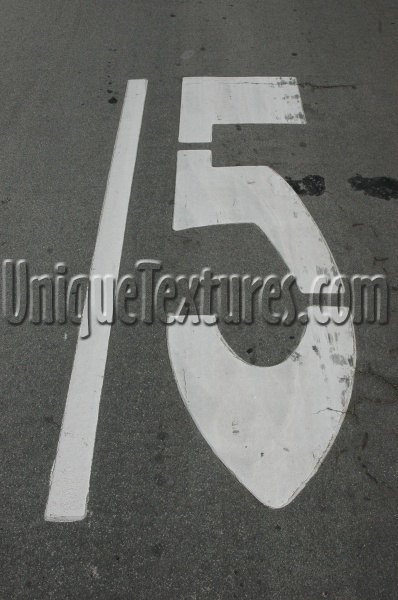 street oblique numerical vehicle asphalt paint white gray