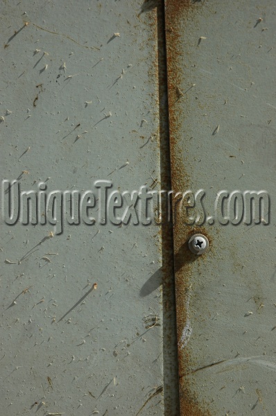 gray paint metal mech/elec weathered shadow fastener door