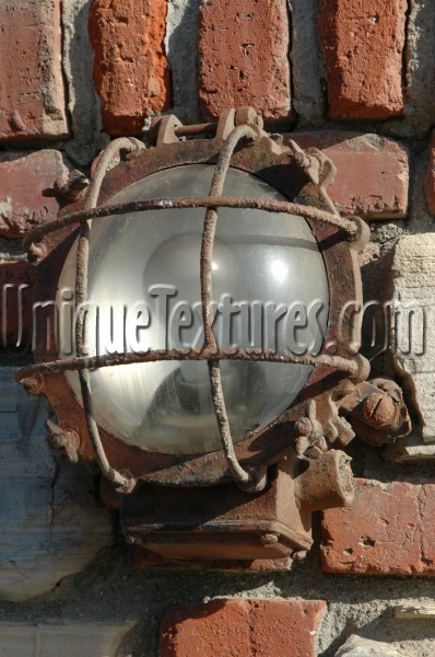 multicolored glass metal architectural rusty curves fixture