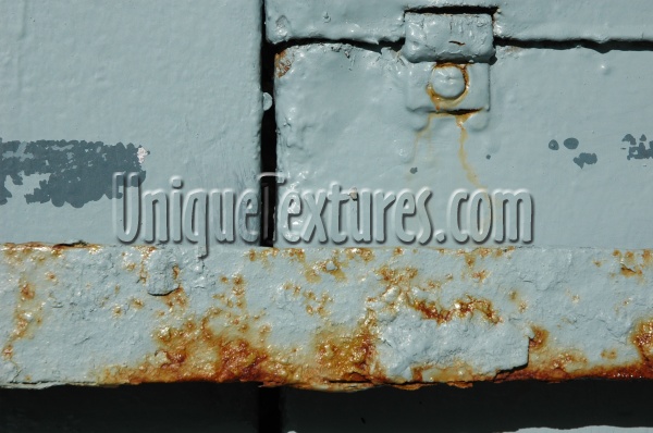blue paint metal industrial fixture