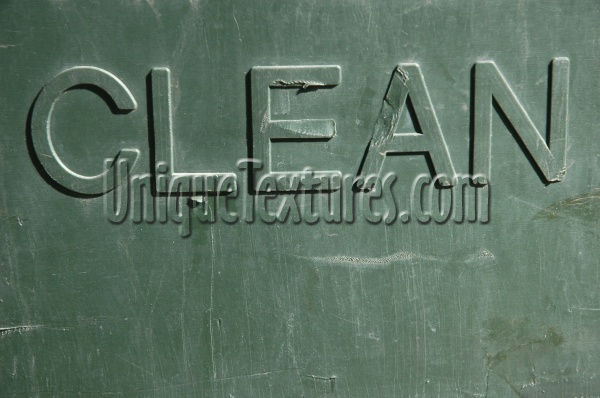 green plastic industrial textual sign