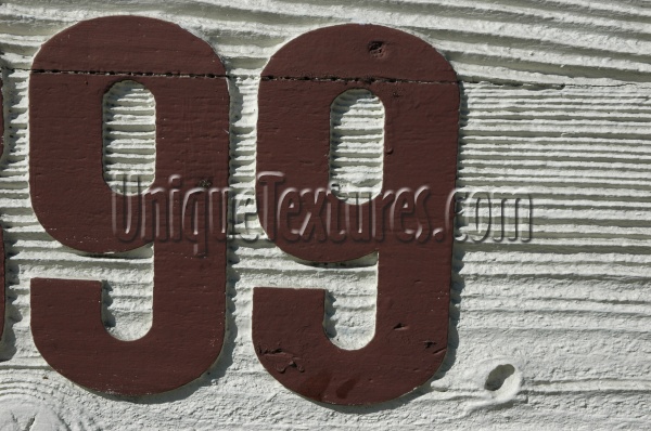 sign numerical grooved art/design architectural wood paint white black