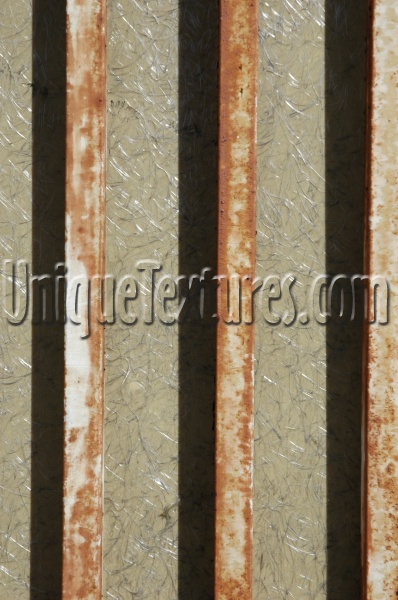 fence vertical rusty architectural fiberglass metal tan/beige