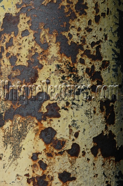 industrial random metal cracked/chipped weathered rusty paint yellow