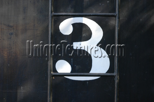 white black sign numerical industrial    metal paint