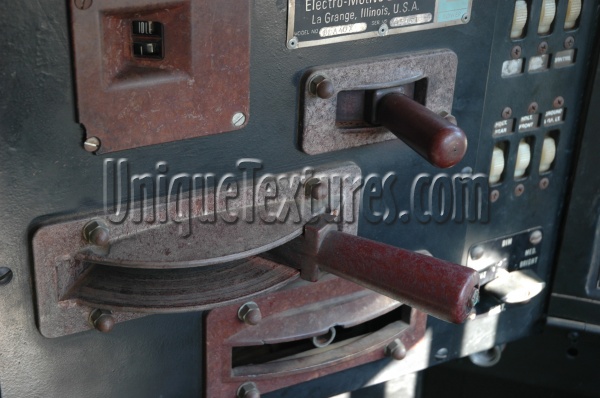 gray metal industrial vehicle rusty handle