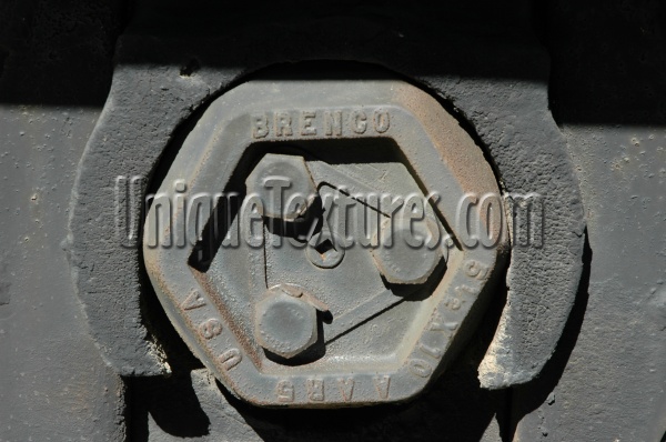 gray metal industrial weathered hexagon fastener