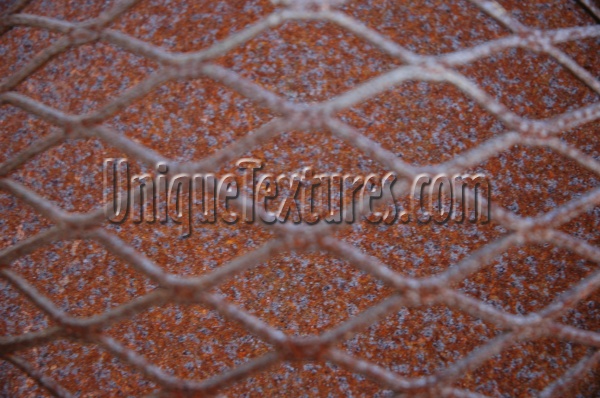 diamonds pattern rusty art/design metal dark brown