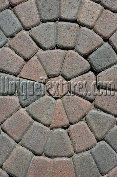 floor pattern round architectural brick gray