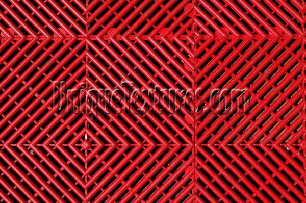 red plastic architectural grooved angled floor
